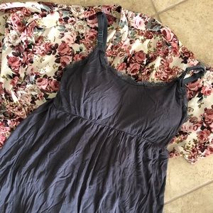 Motherhood Grey Maternity/Nursing Nightgown 💙